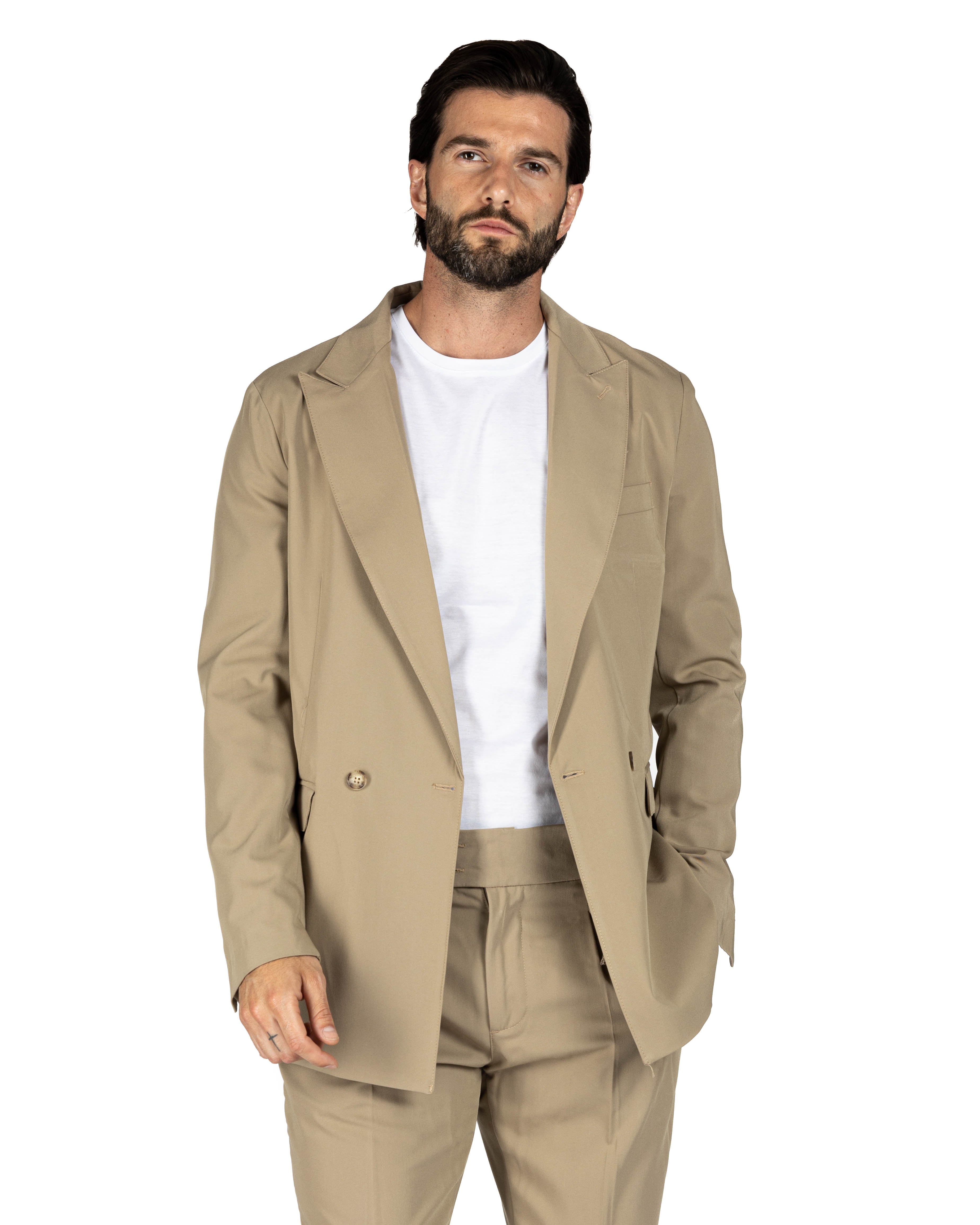 Italian 2.0 - beige double-breasted jacket