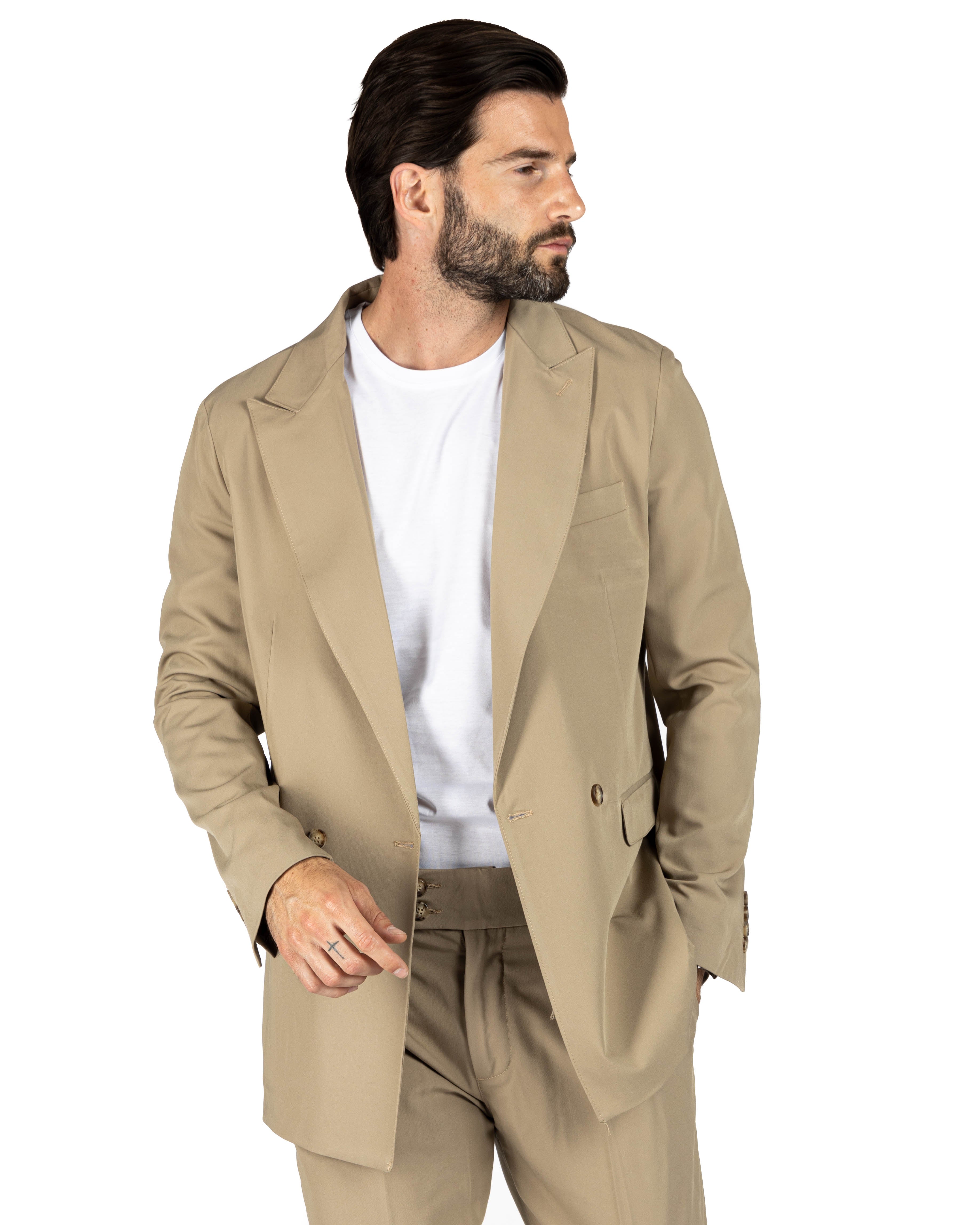 Italian 2.0 - beige double-breasted jacket