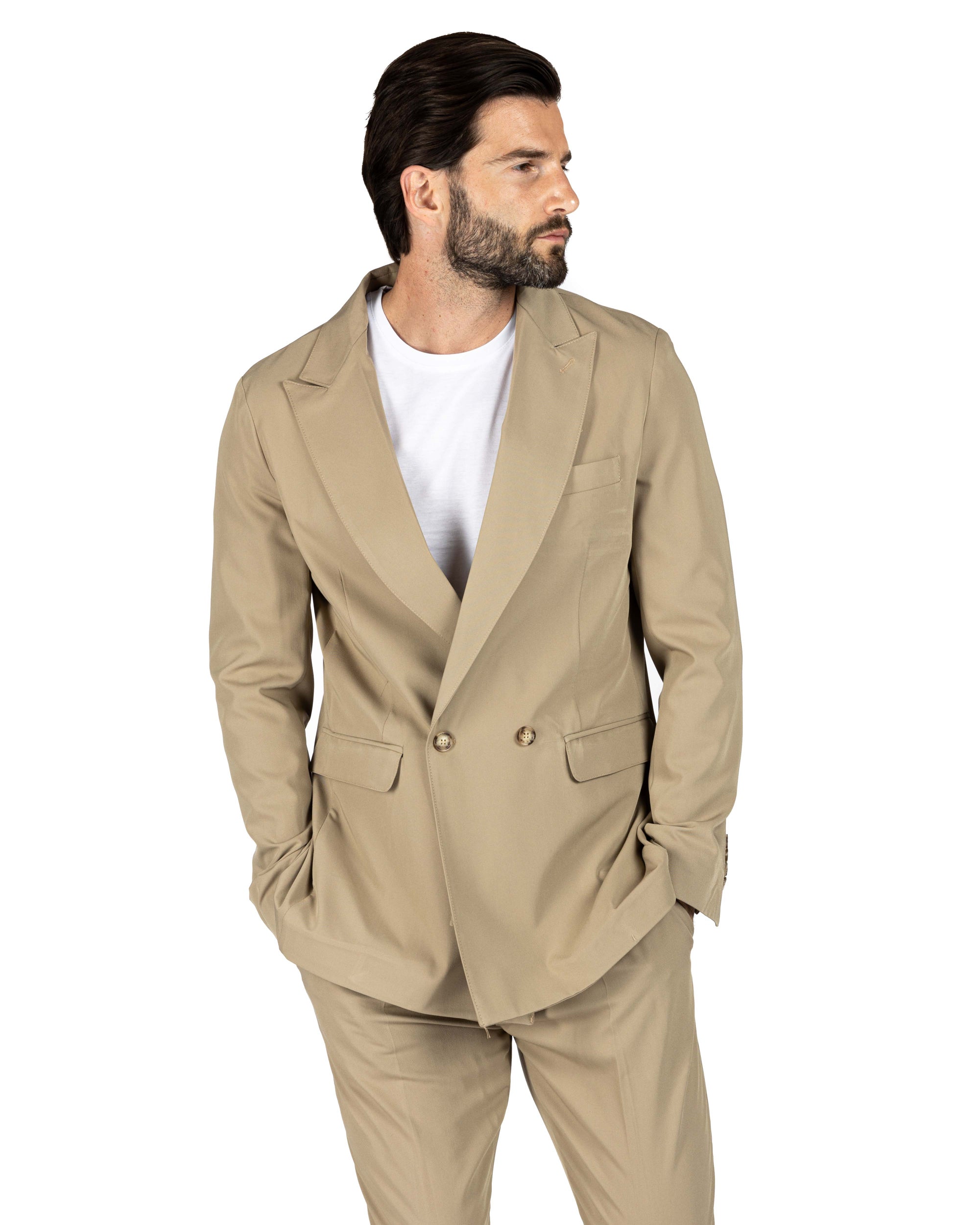 Italian 2.0 - beige double-breasted jacket