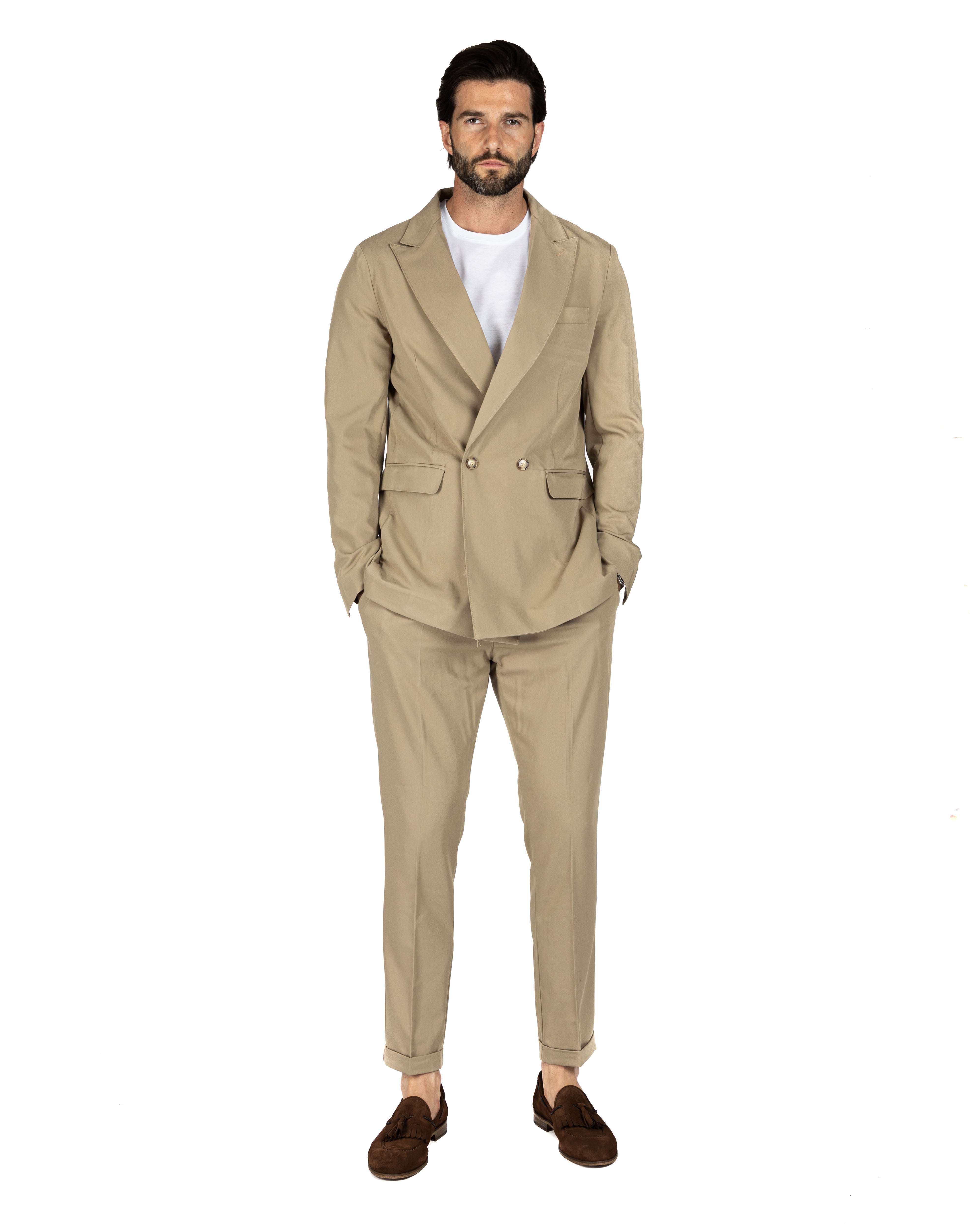Italian 2.0 - beige double-breasted jacket