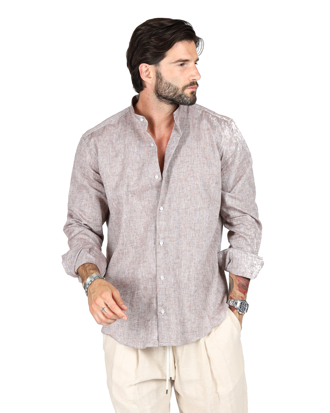 Positano - Korean linen mud shirt