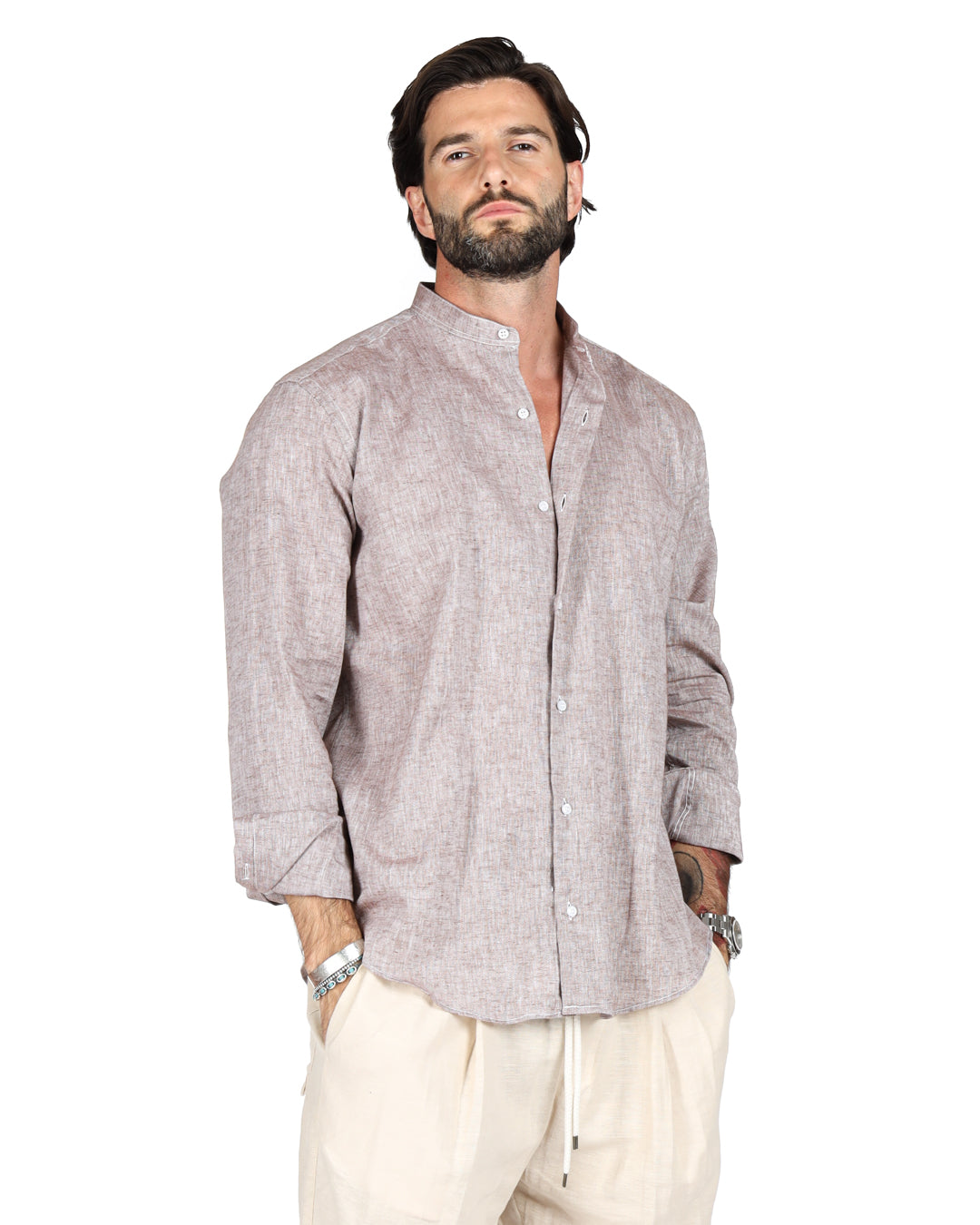 Positano - Korean linen mud shirt