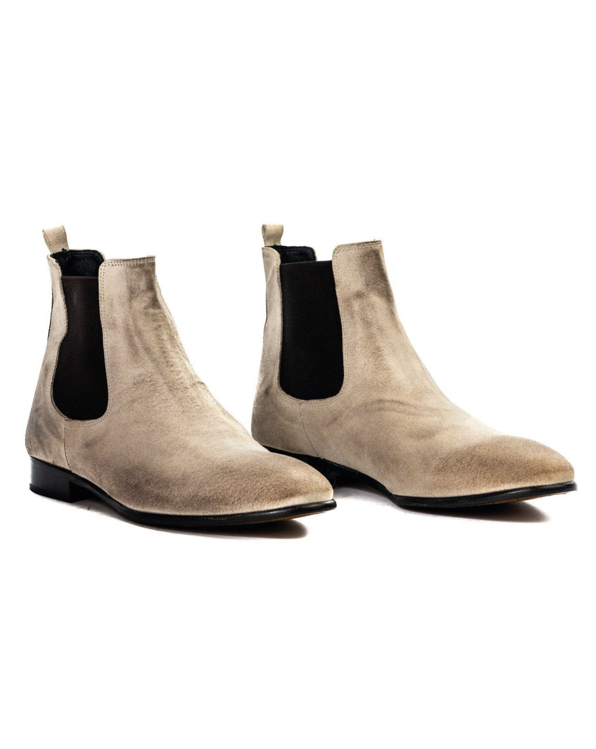 DRE - BOTTES CHELSEA EN DAIM CRÈME