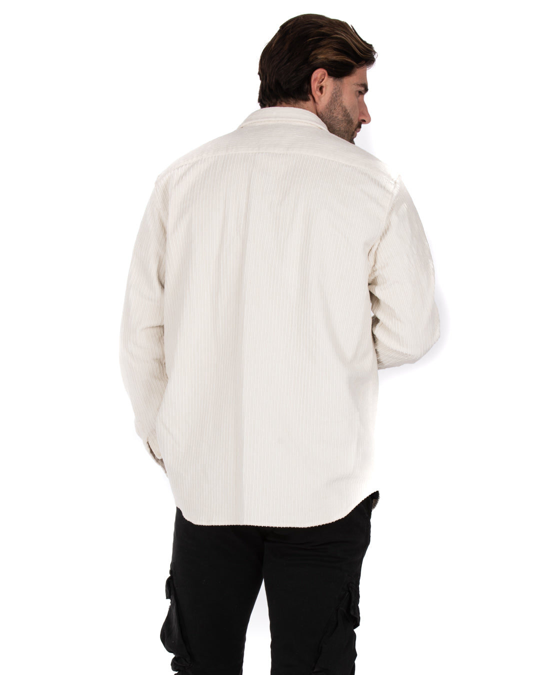 Atlantis - cream velvet shirt