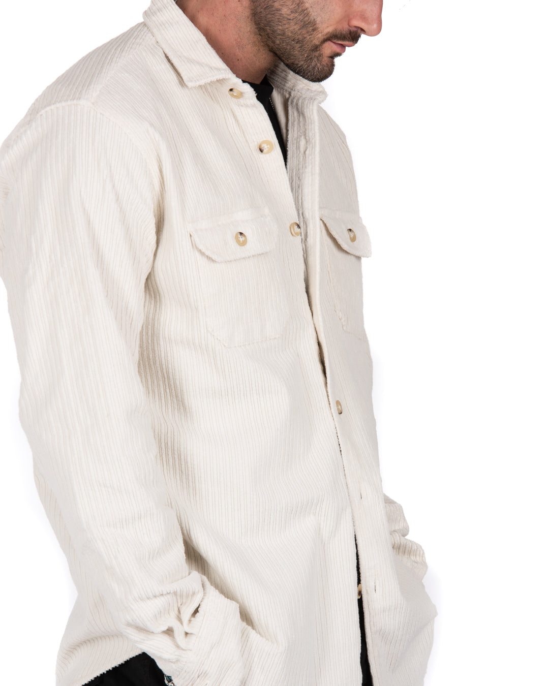 Atlantis - cream velvet shirt
