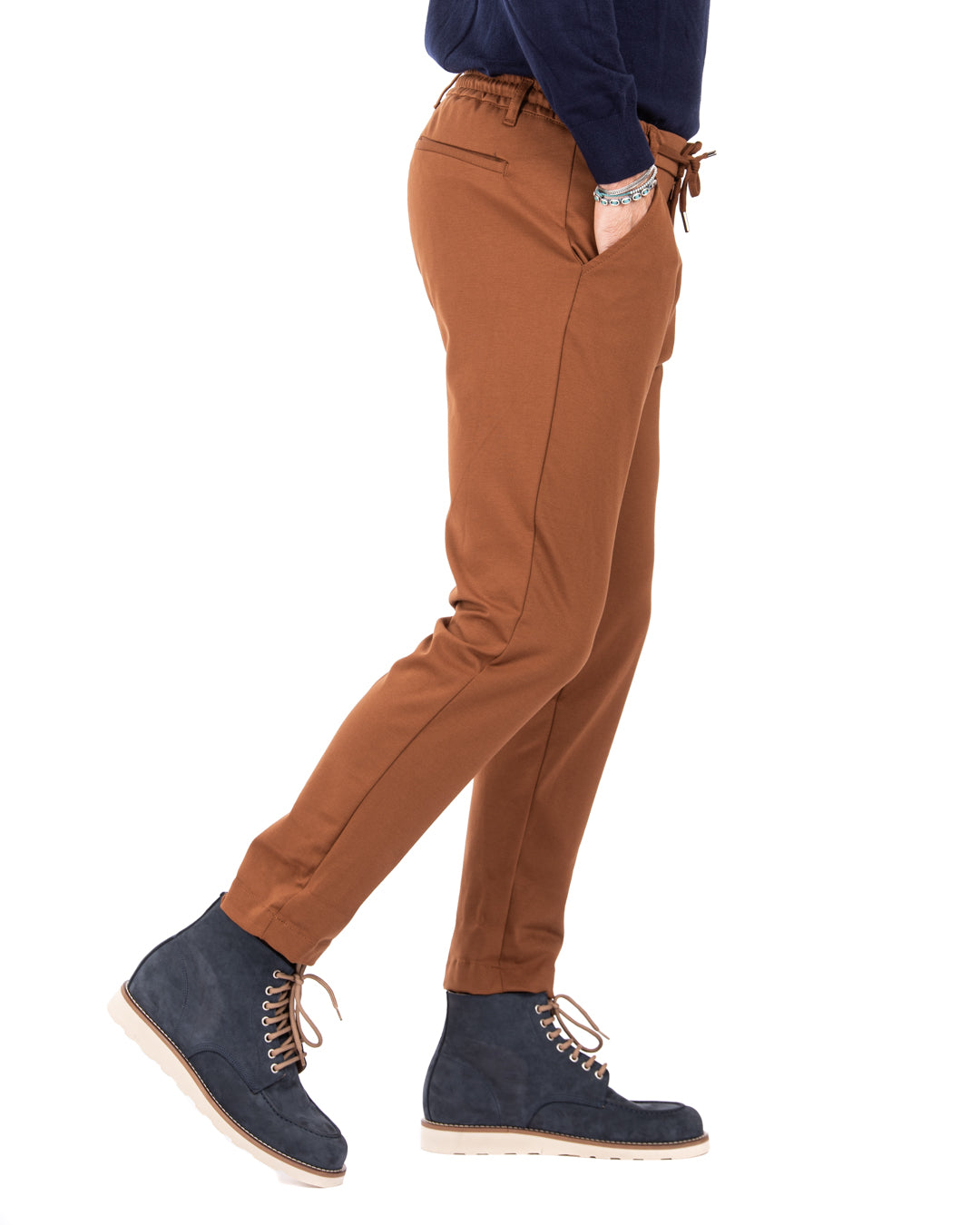 Mustang - pantalon en point de Milan camel