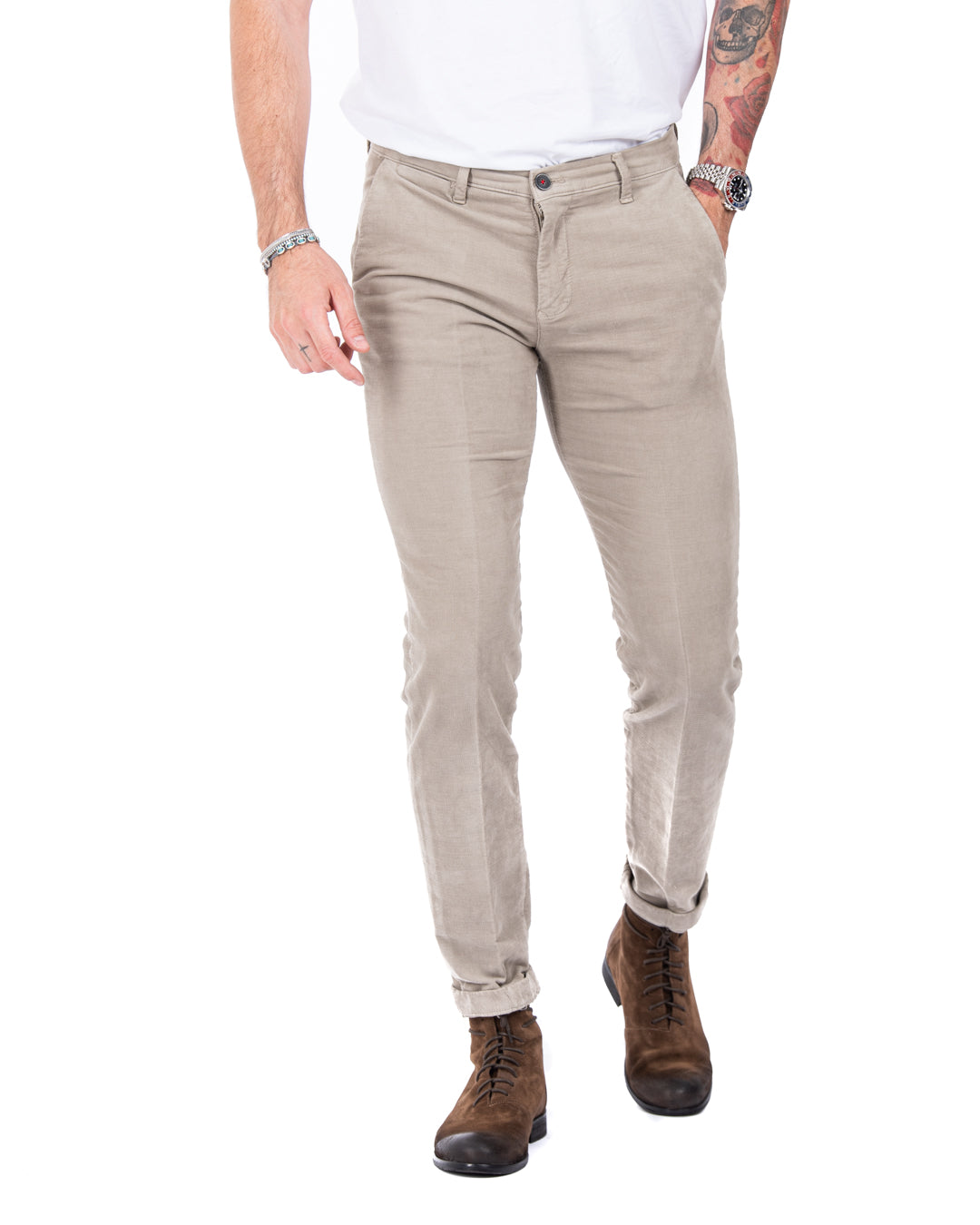 Job - twine moleskin trousers