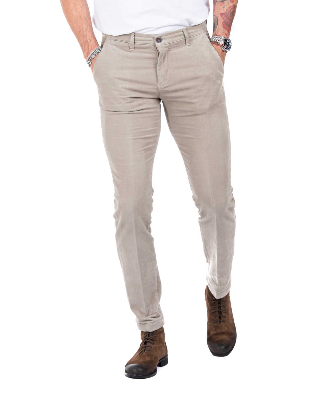 Job - twine moleskin trousers