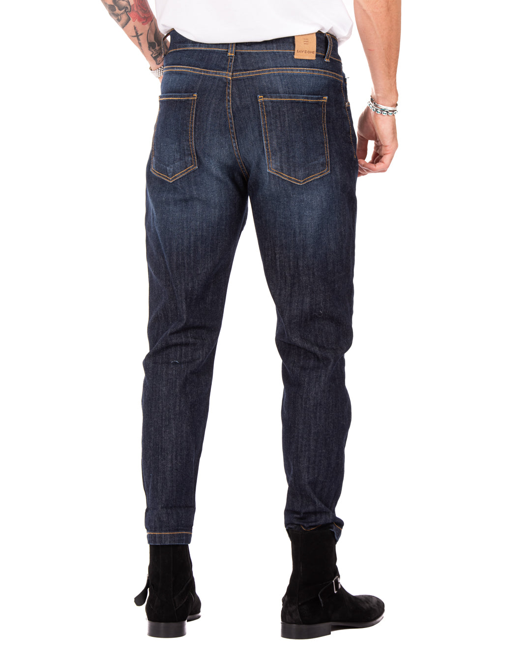 Main - classic dark wash skinny jeans