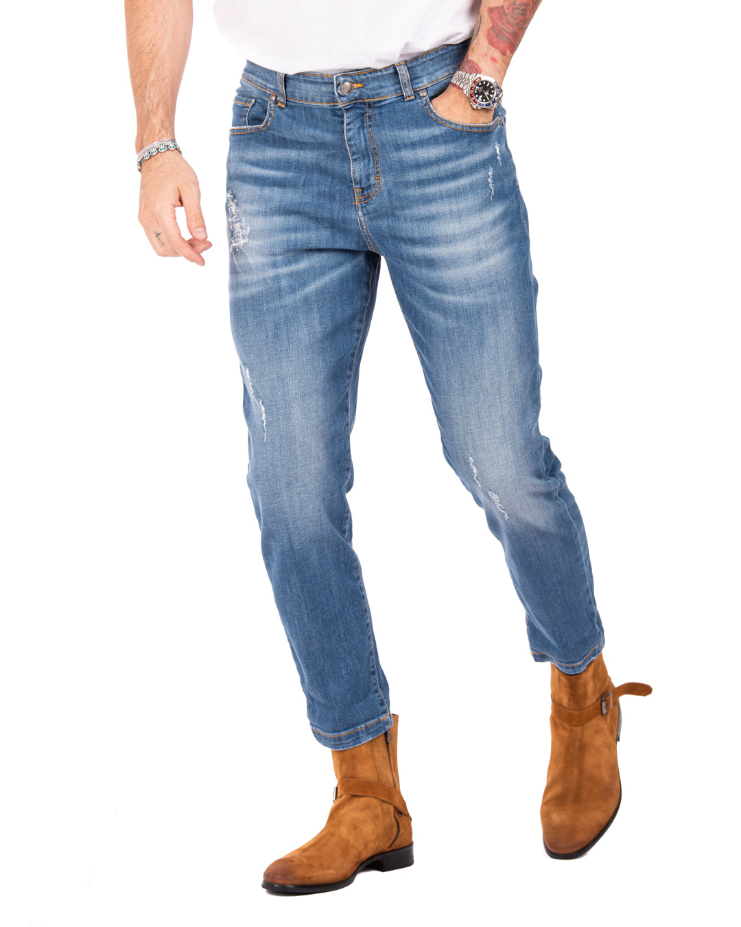 Main - classic light wash skinny jeans
