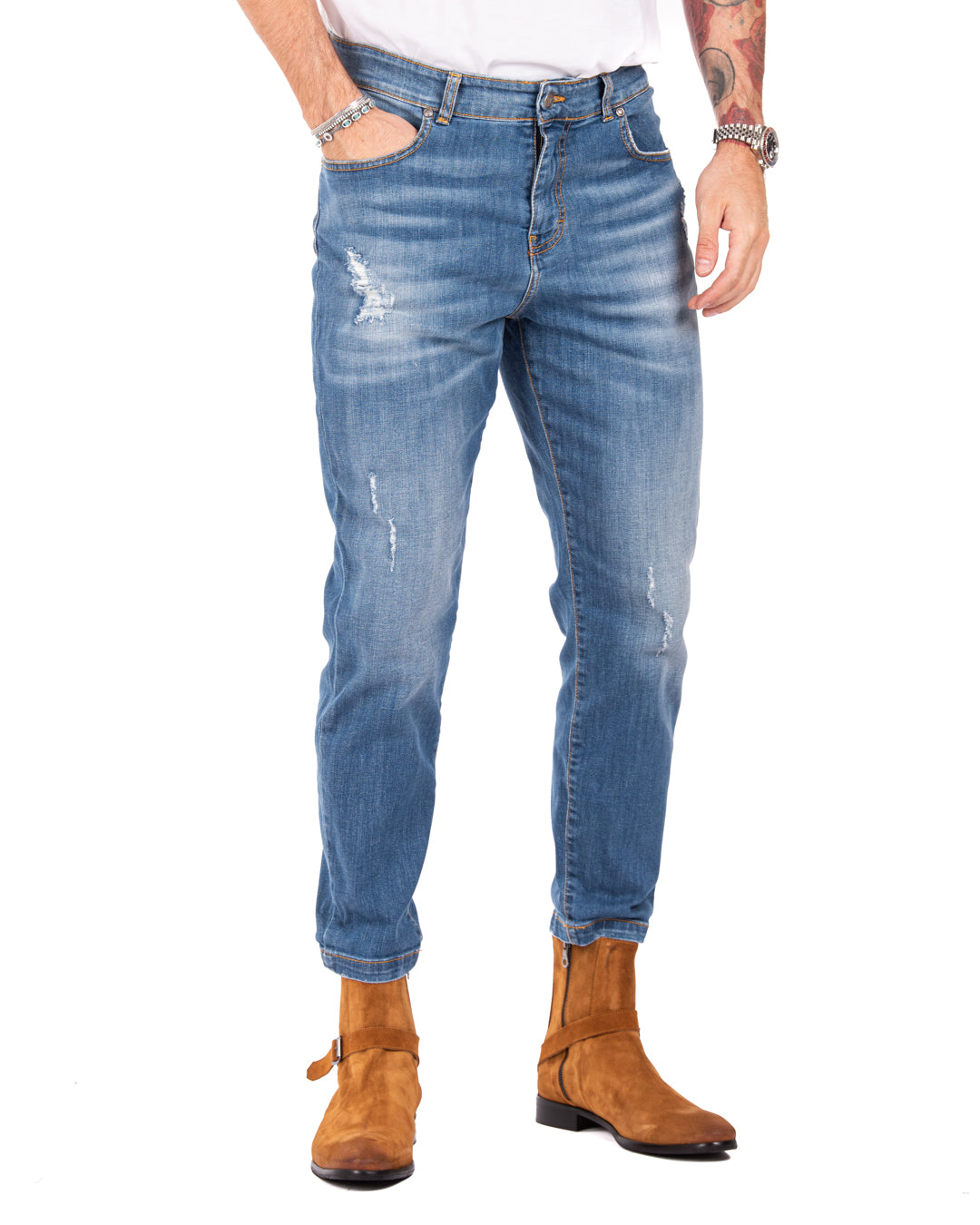 Main - classic light wash skinny jeans