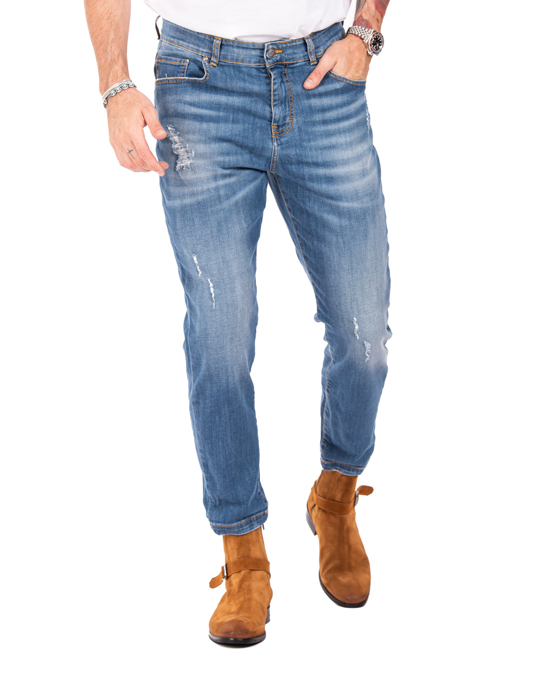 Main - classic light wash skinny jeans