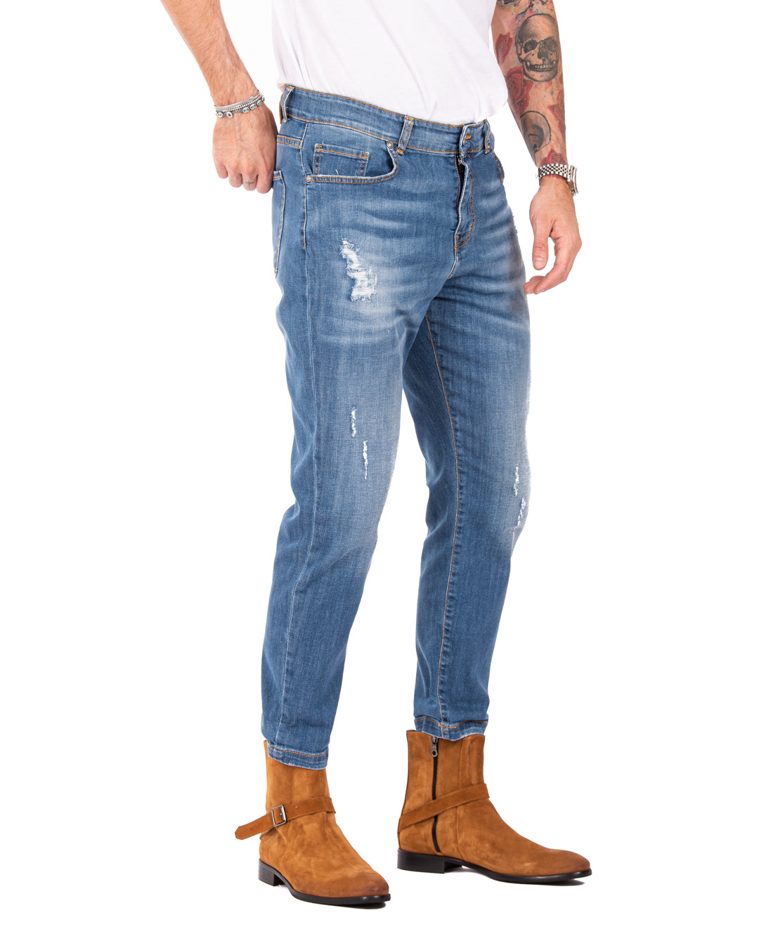 Main - classic light wash skinny jeans