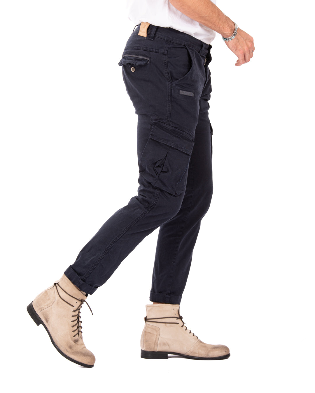 Roy - pantalone cargo blu