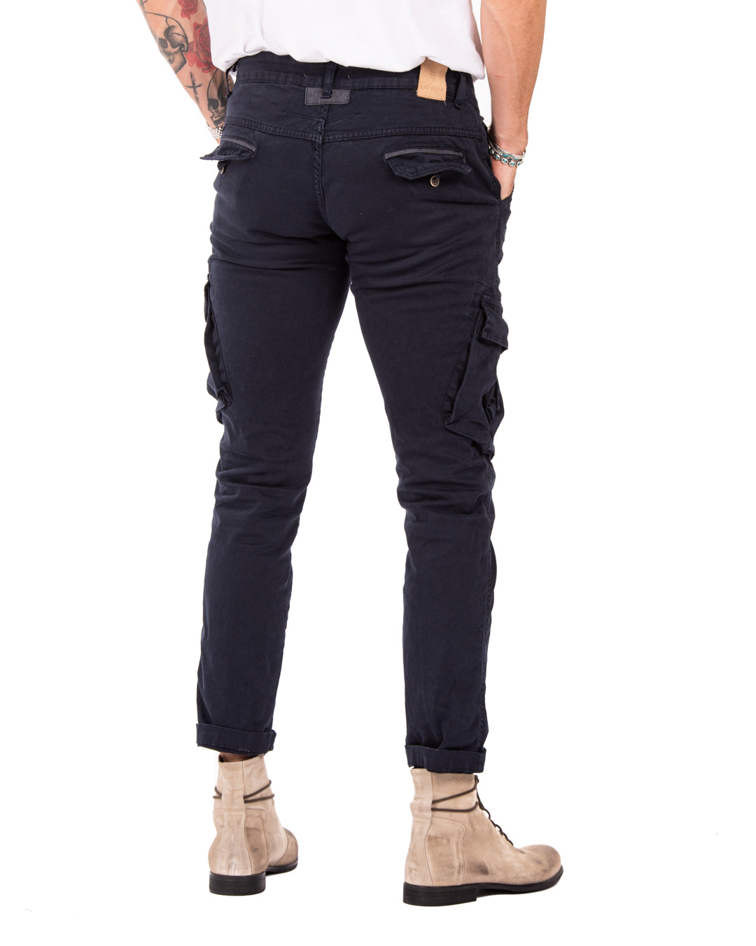 Roy - pantalone cargo blu
