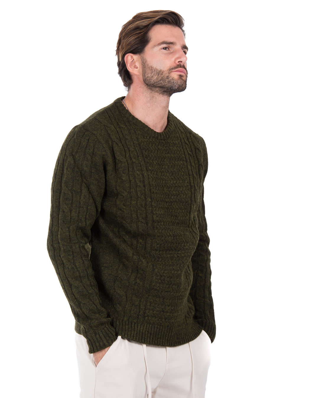Leiden - military braided sweater