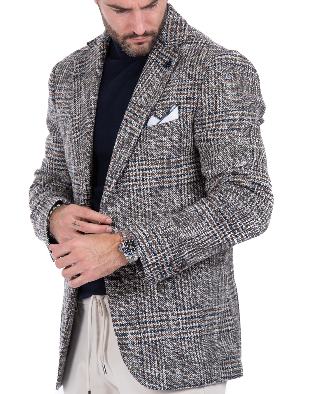 Arts - dark brown tweed jacket