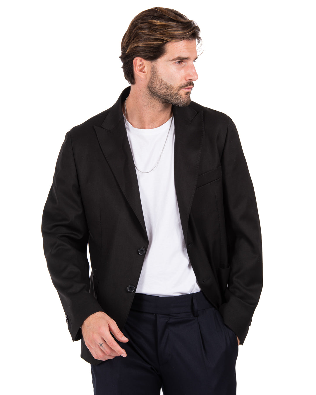 Bond - black double stitched jacket