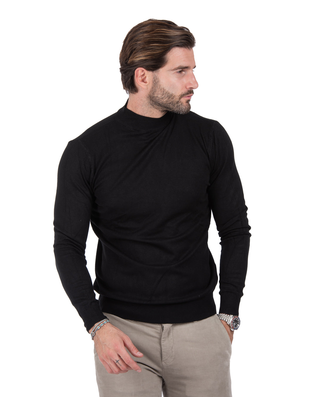 Basic black turtleneck