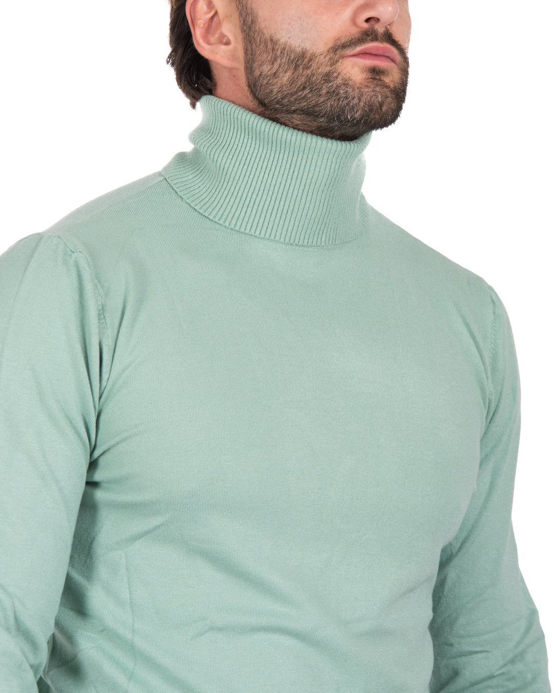 Basic mint turtleneck