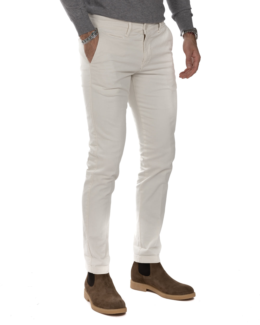 Paul - Basic cream trousers