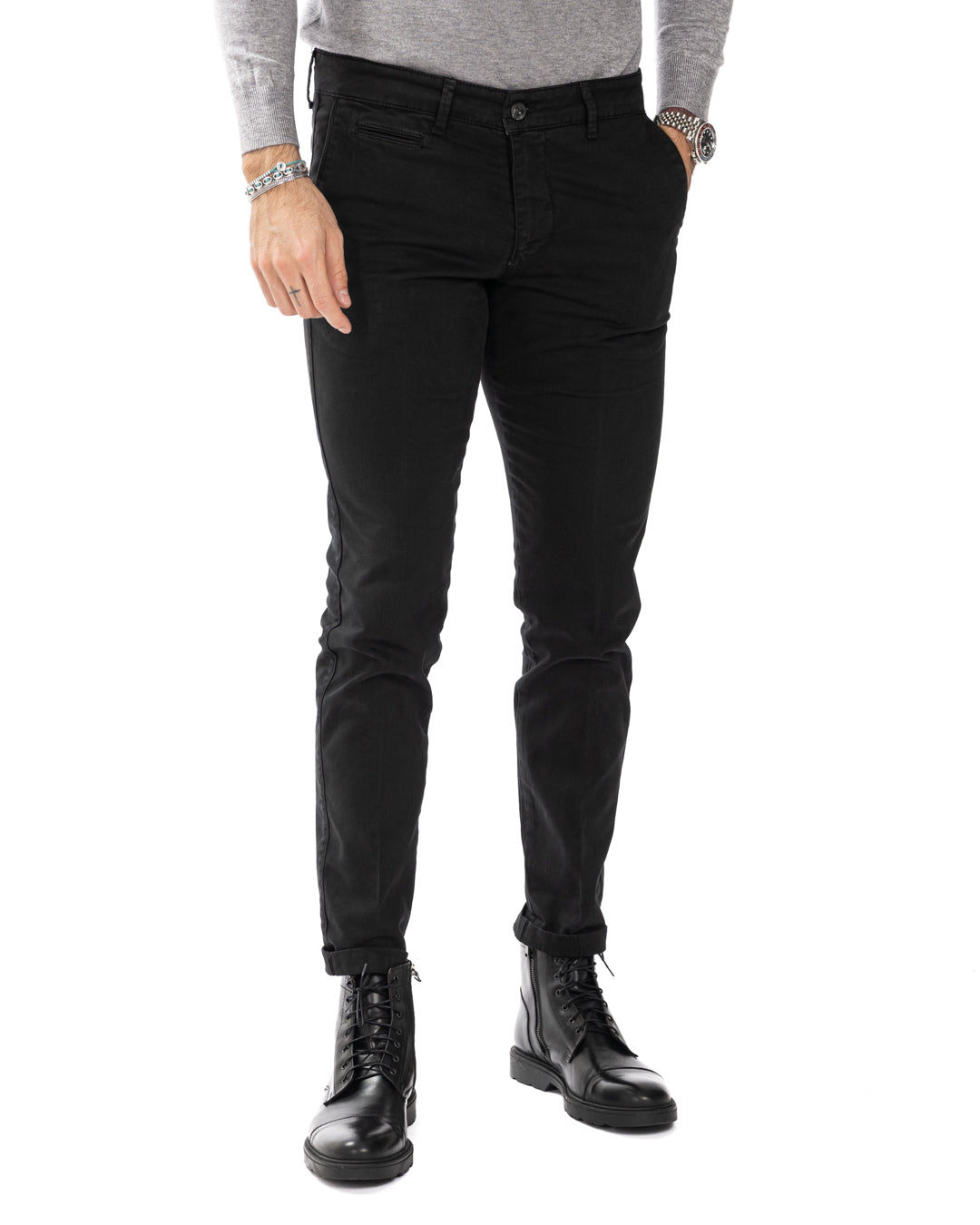 Paul - Black basic trousers