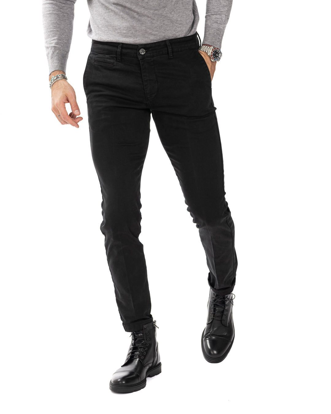 Paul - Black basic trousers