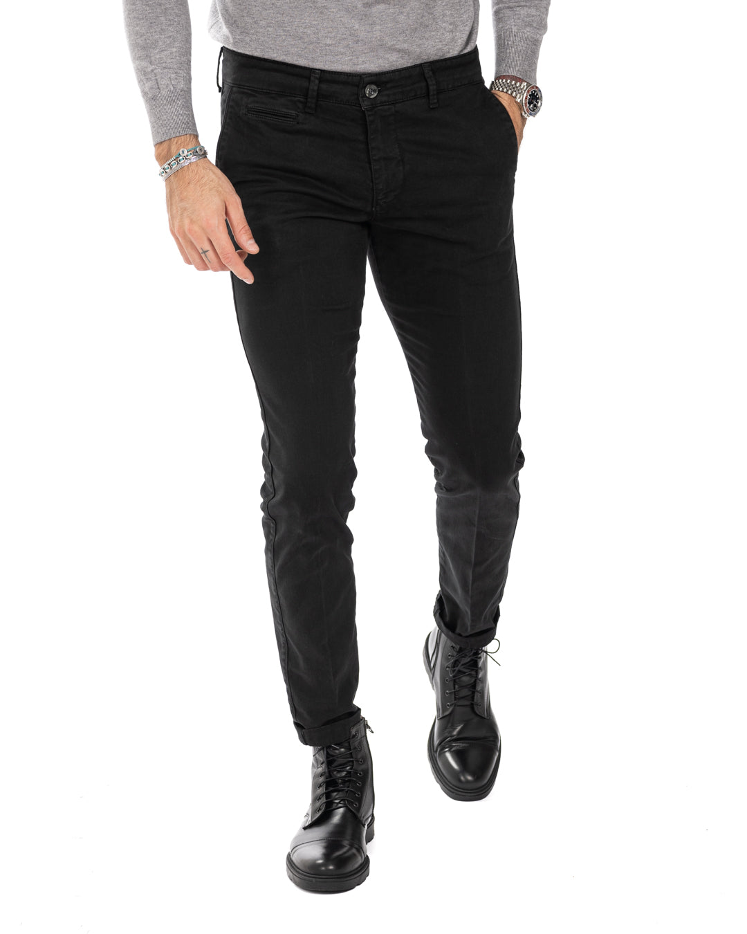 Paul - Black basic trousers