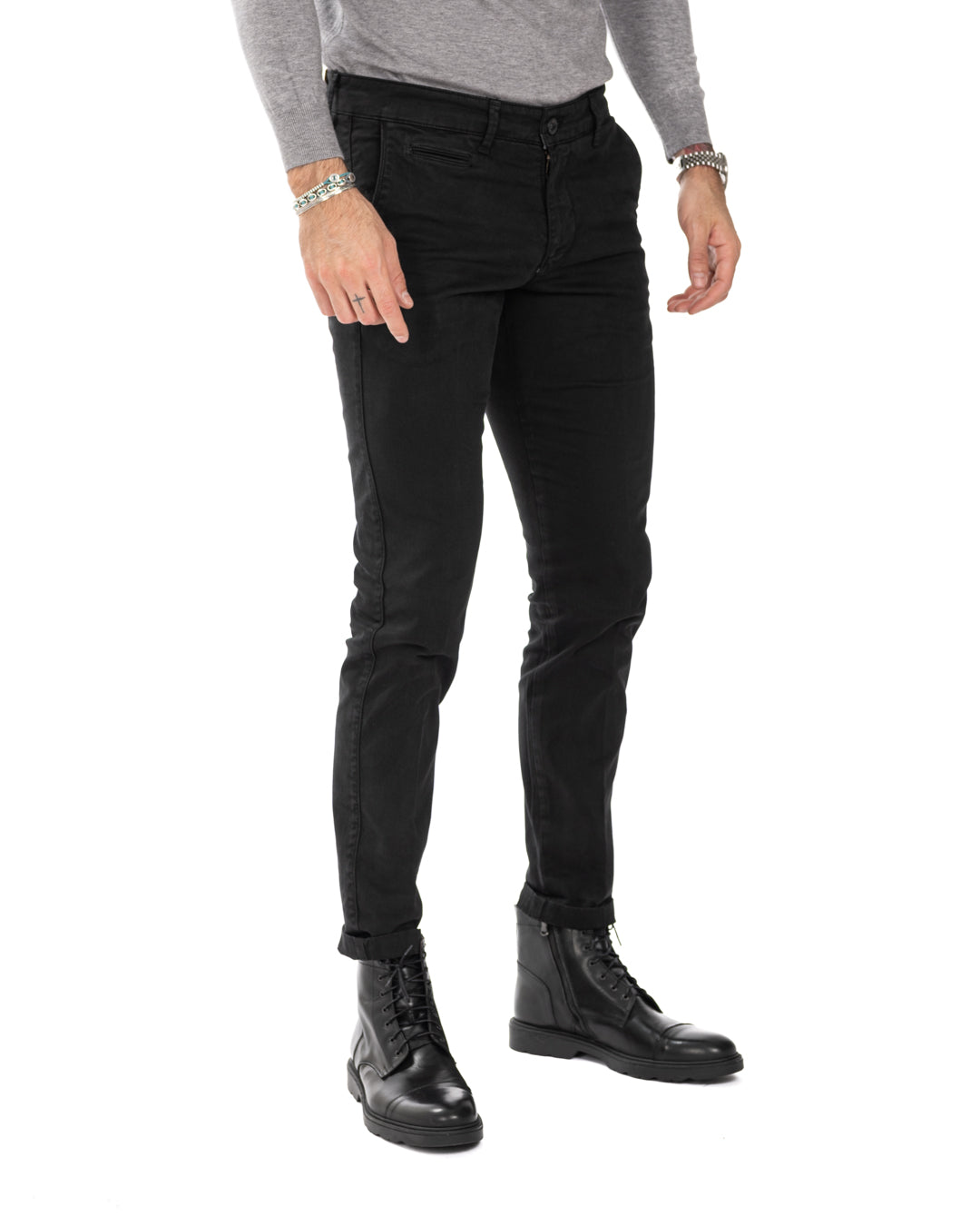 Paul - Black basic trousers