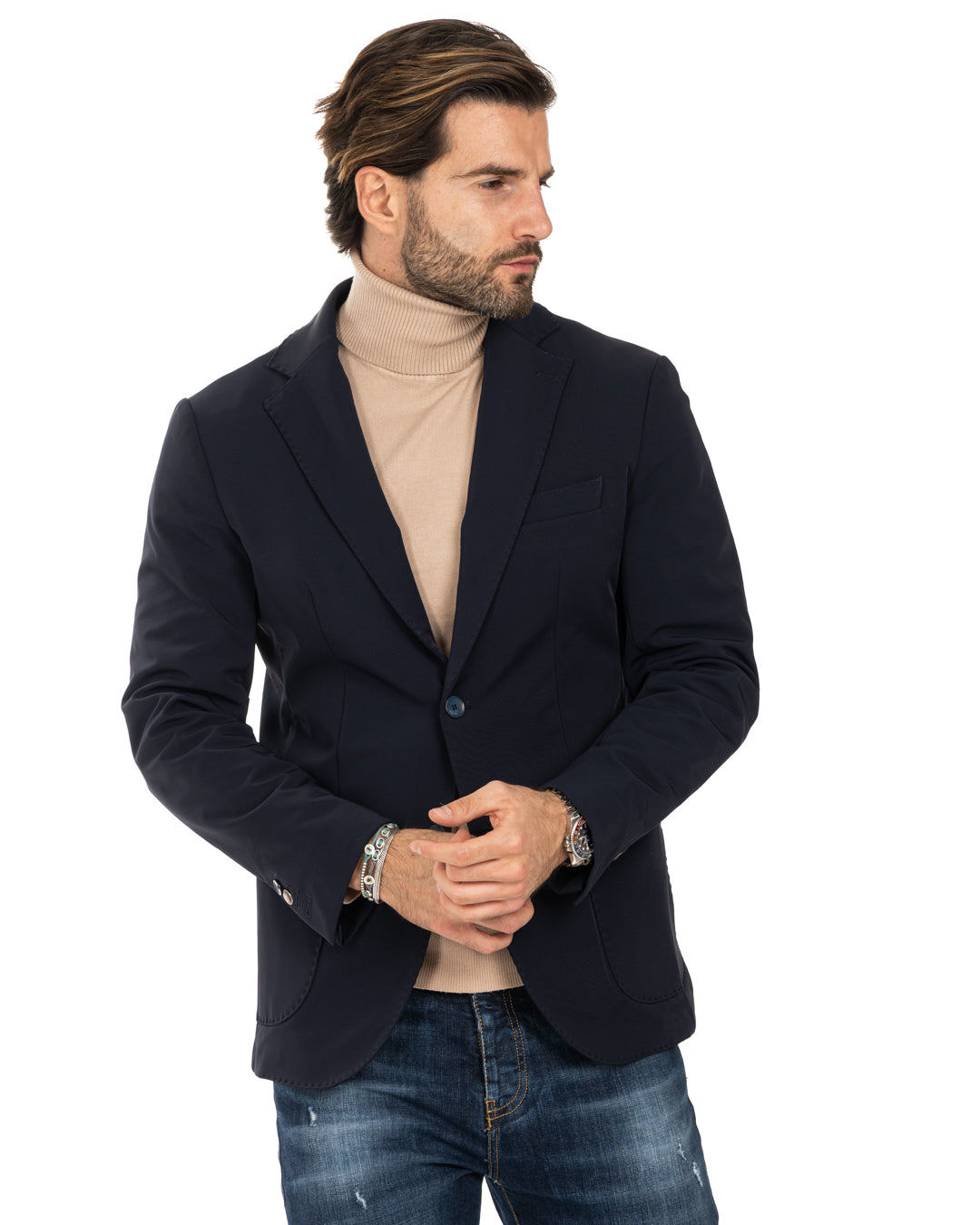 Smith - blue technical jacket