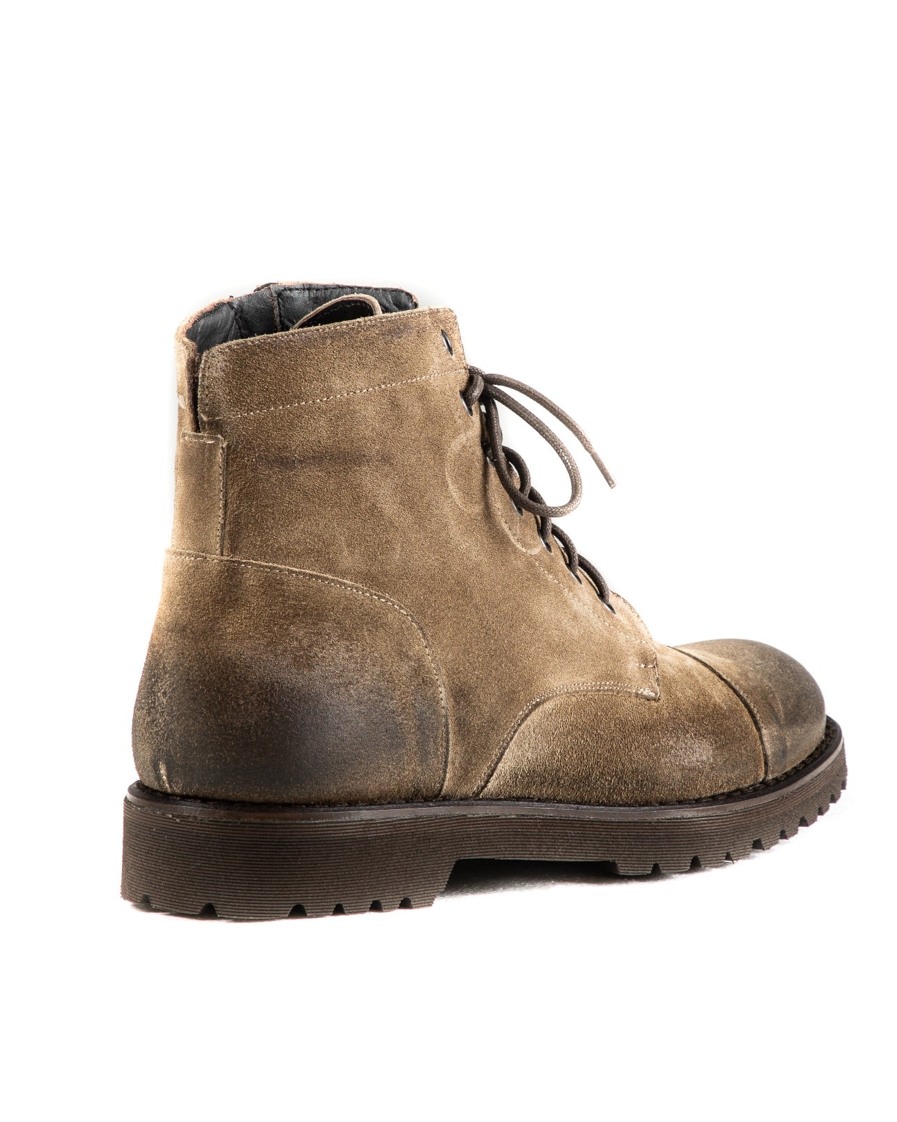 Z01 - BEIGE SUEDE BOOTS WITH ZIP