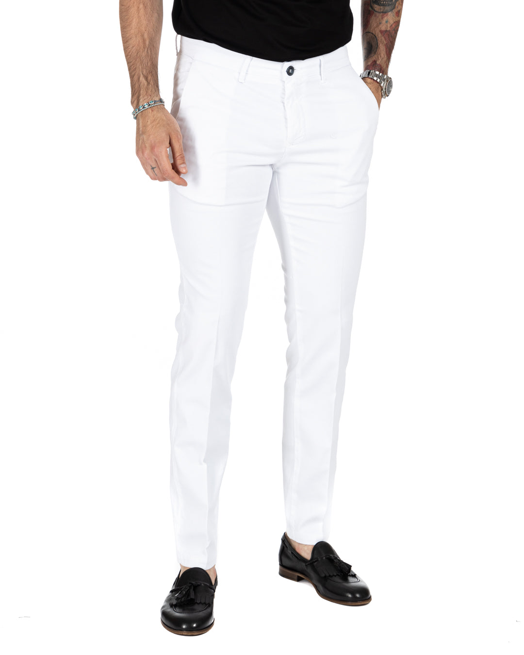 Bill - pantalon blindé blanc