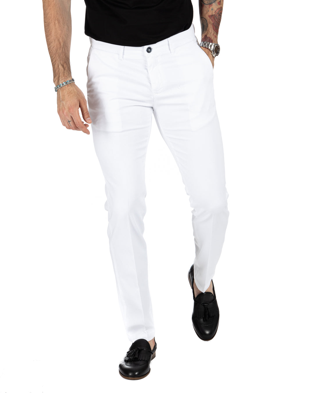 Bill - pantalon blindé blanc