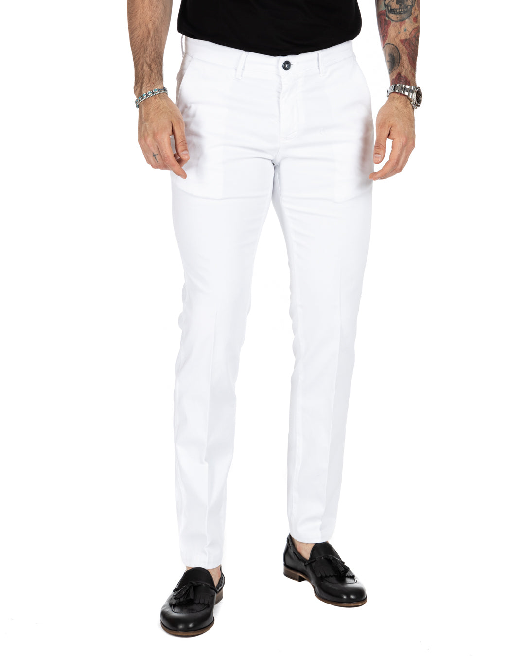 Bill - pantalon blindé blanc
