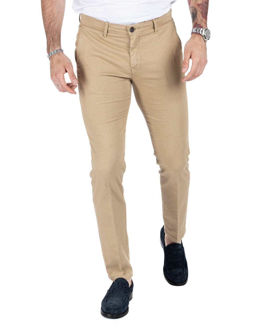Bill - pantalone armaturato cammello