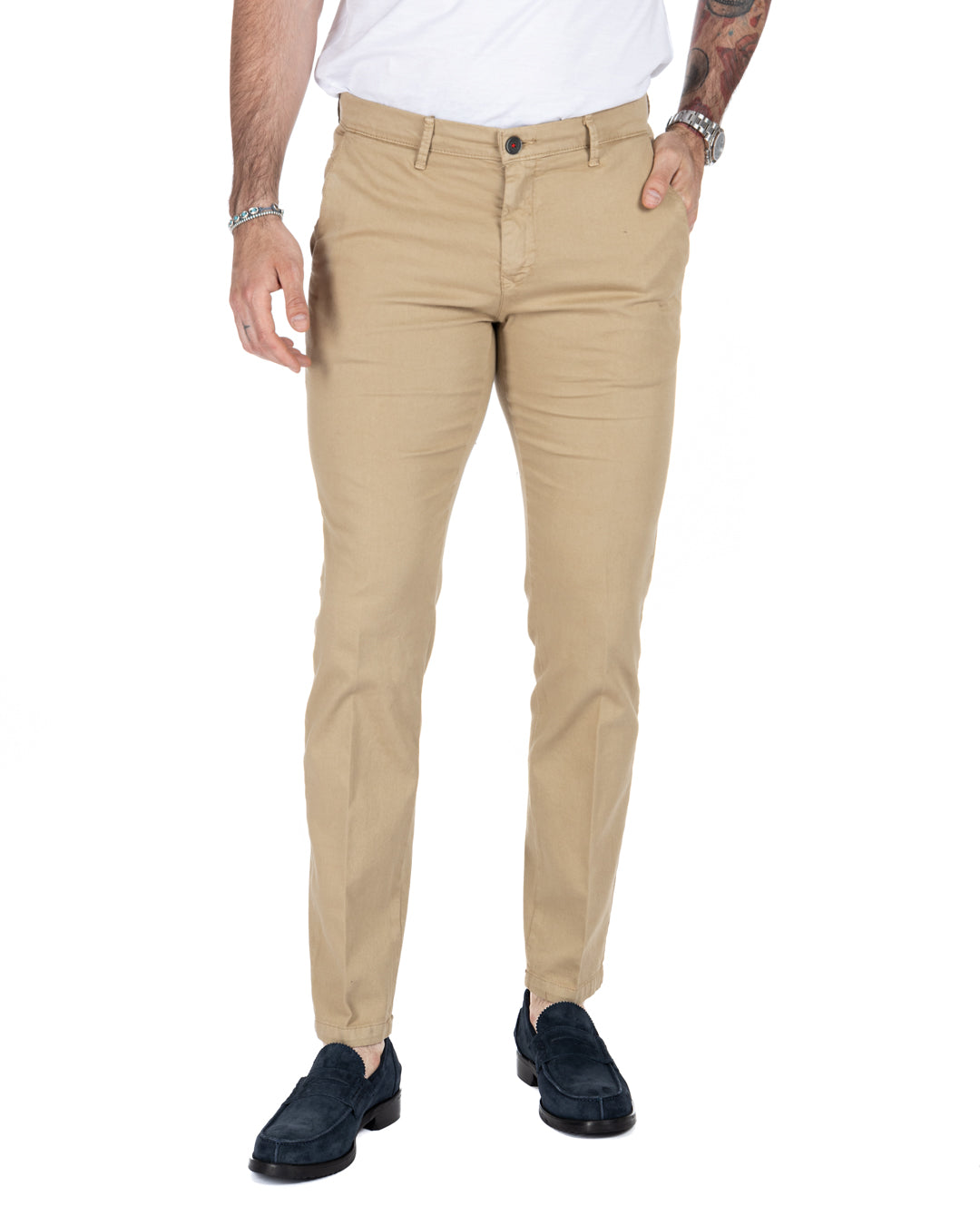 Bill - pantalone armaturato cammello