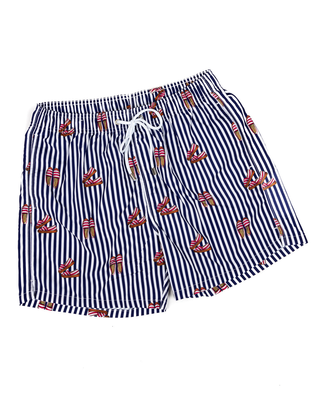 Costume da bagno - Fantasia espadrillas riga blu