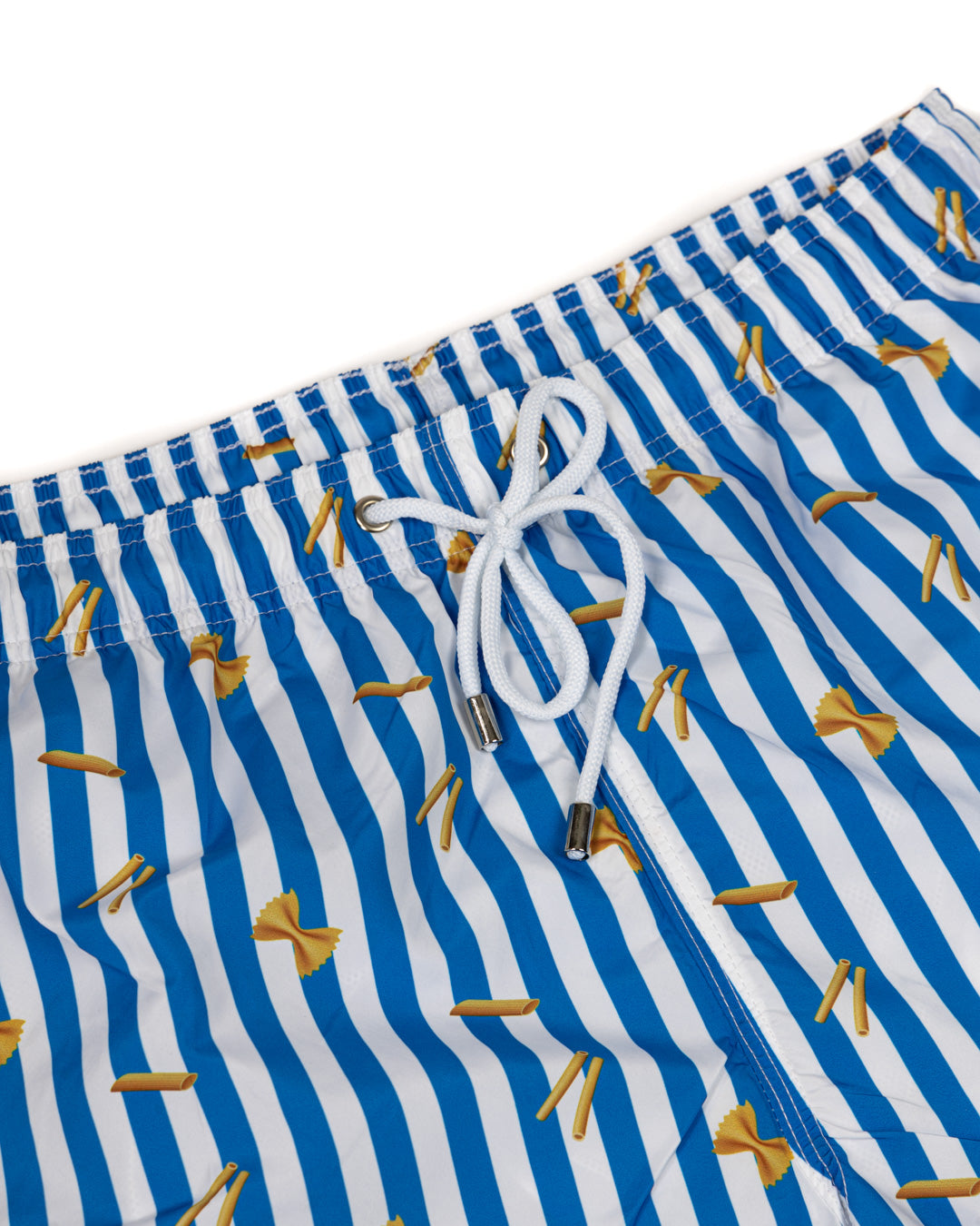 Costume da bagno - Fantasia pasta riga celeste