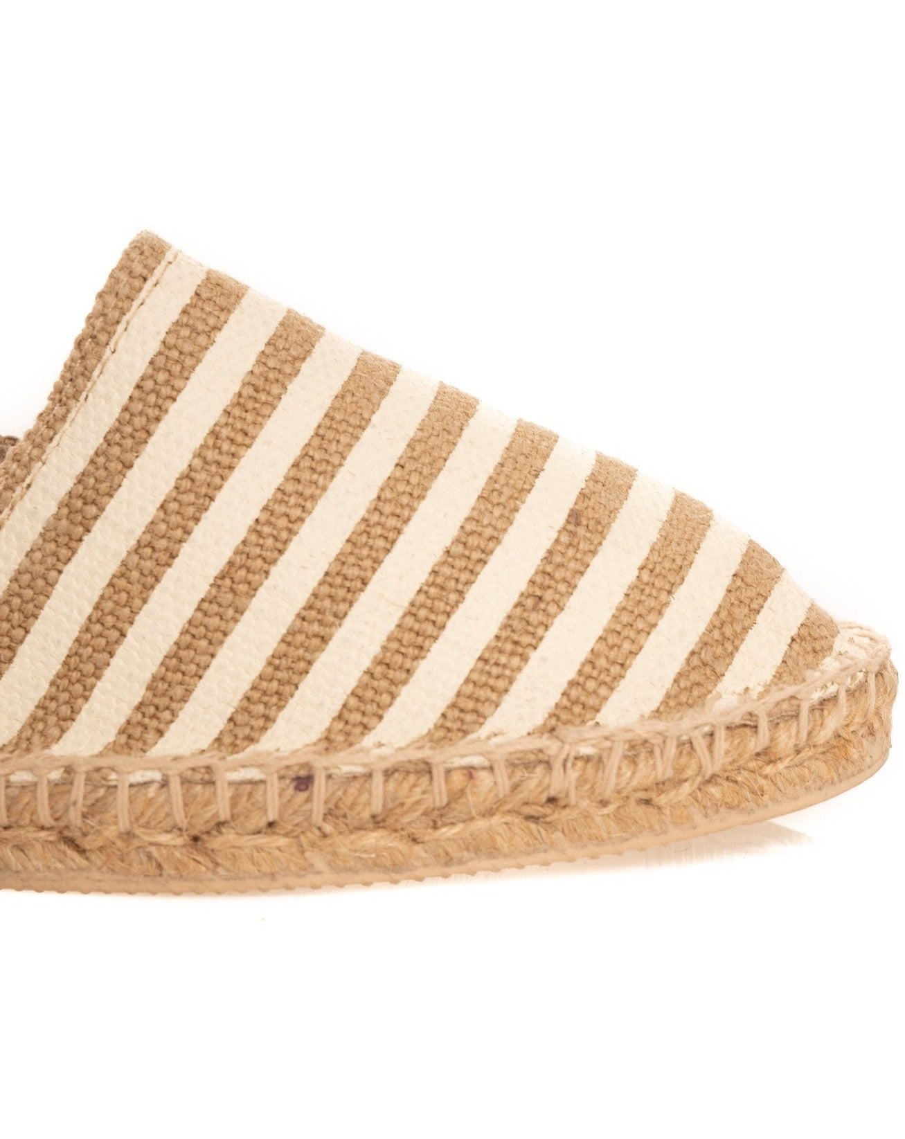 ESPADRILLES BEIGES À RAYURES