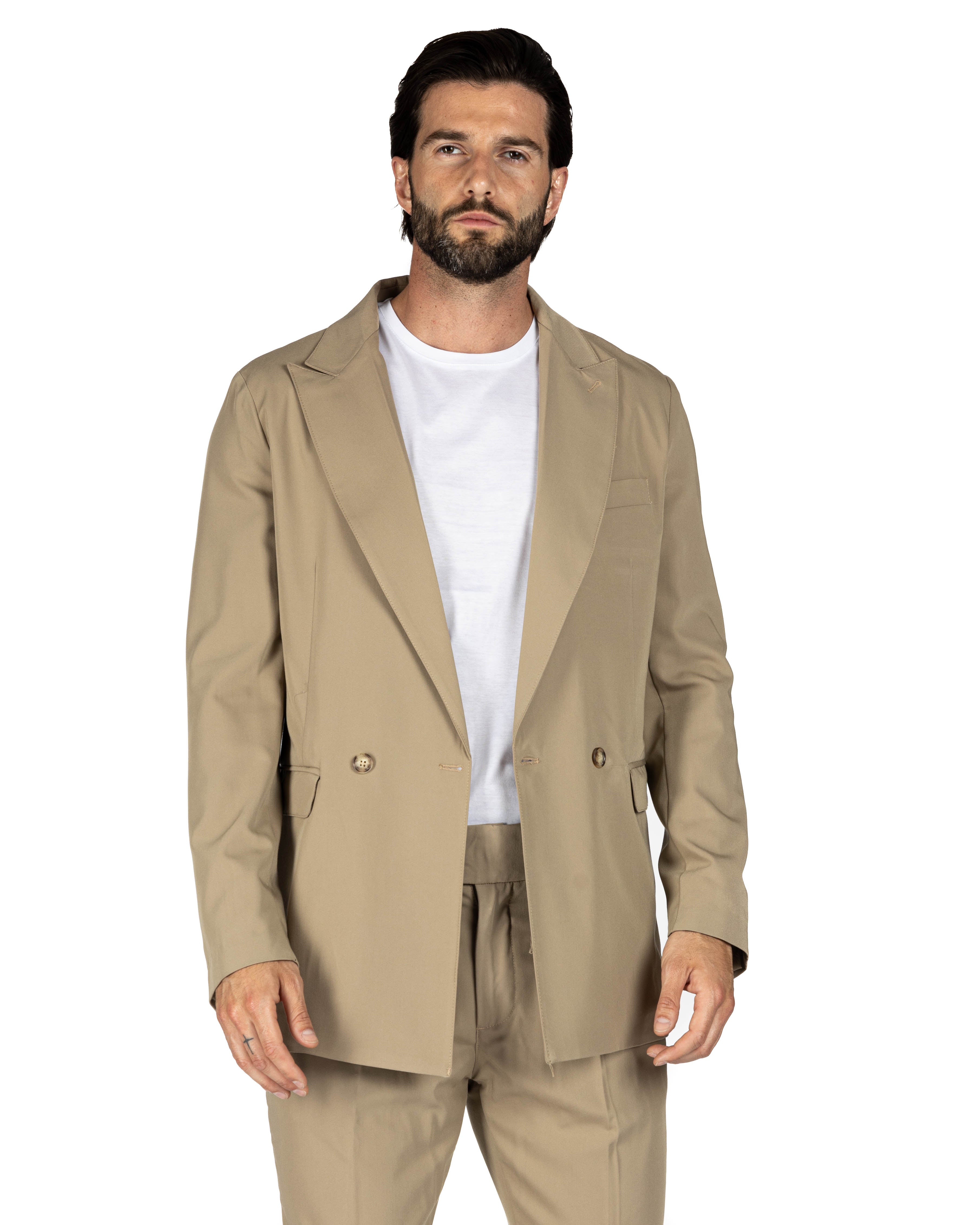 Italian 2.0 - beige double-breasted jacket