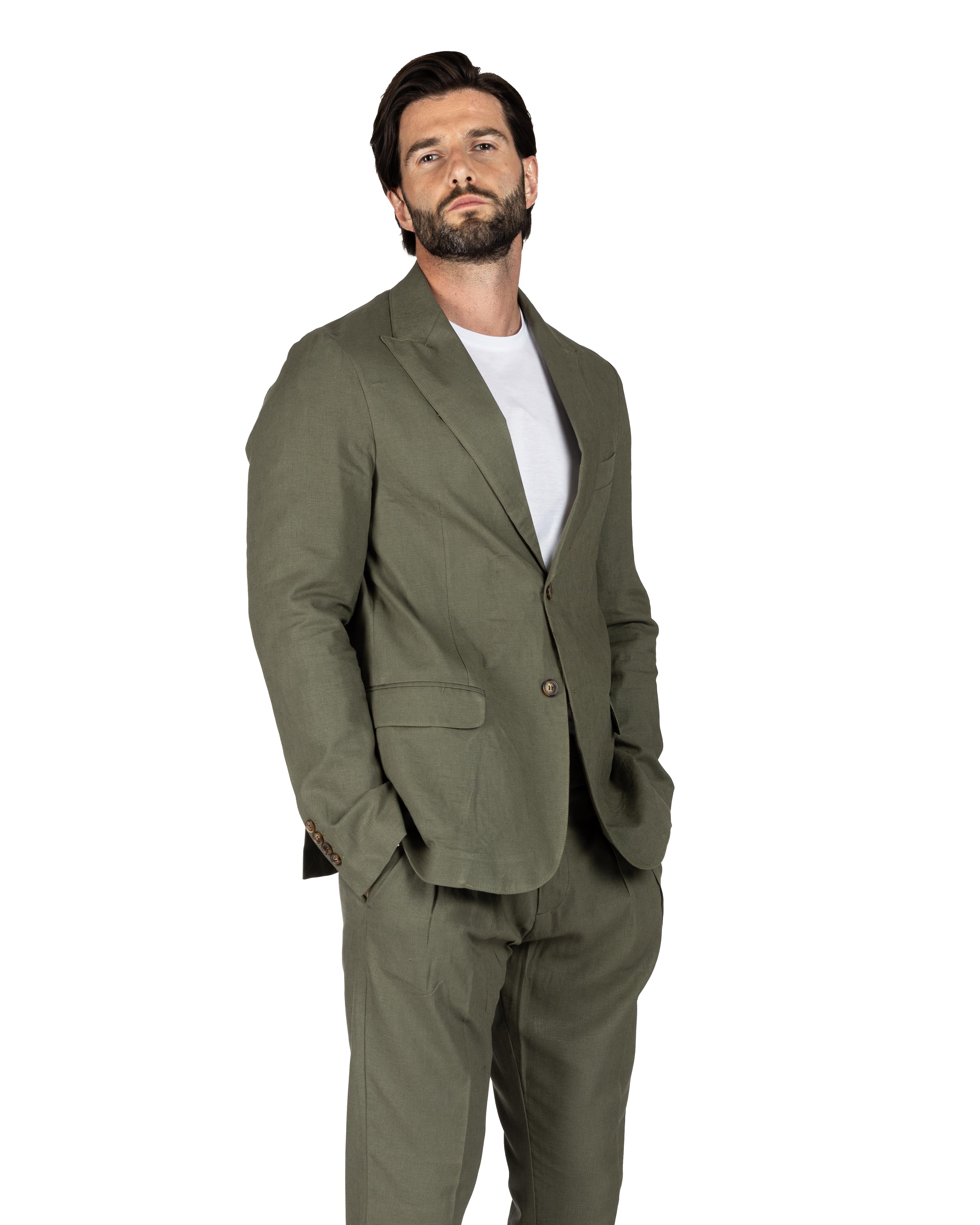 James - Green linen jacket