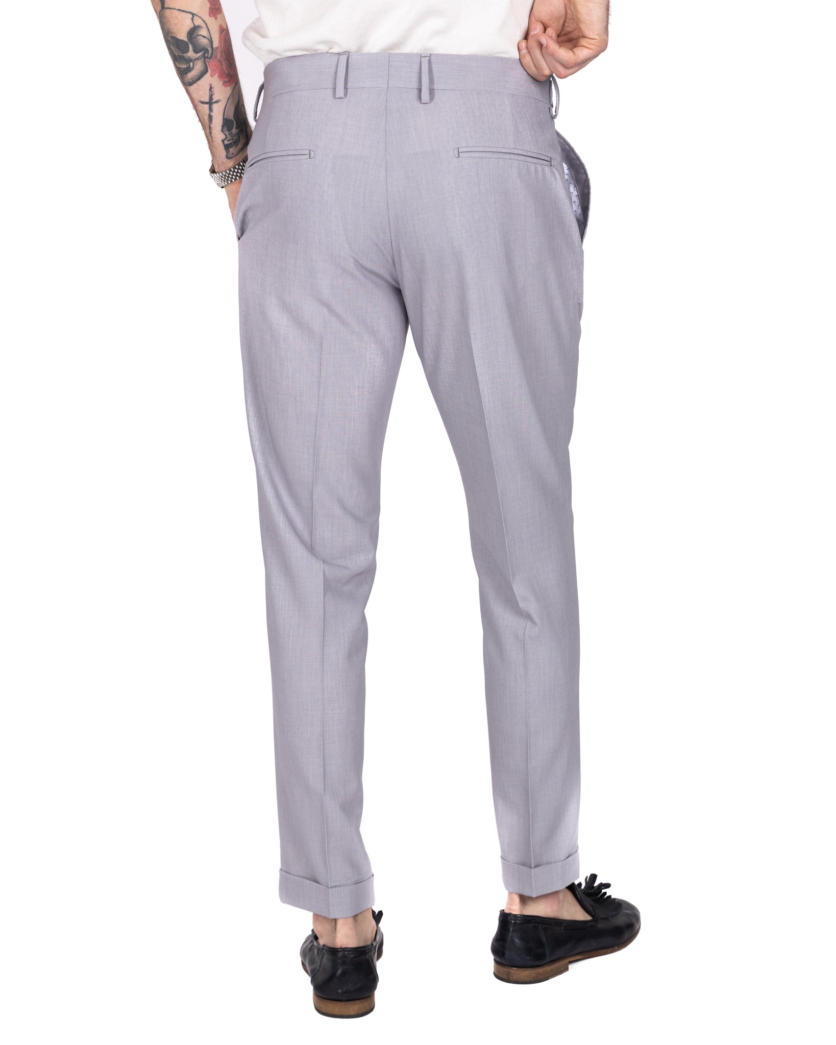 Milano - pantalone basic grigio chiaro