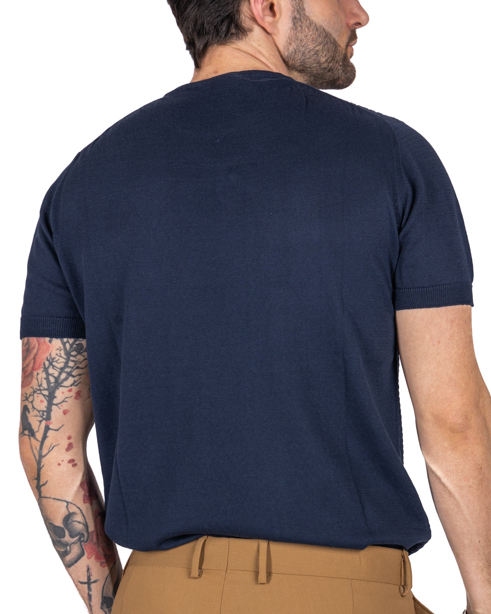 Carlos - blue knitted t-shirt