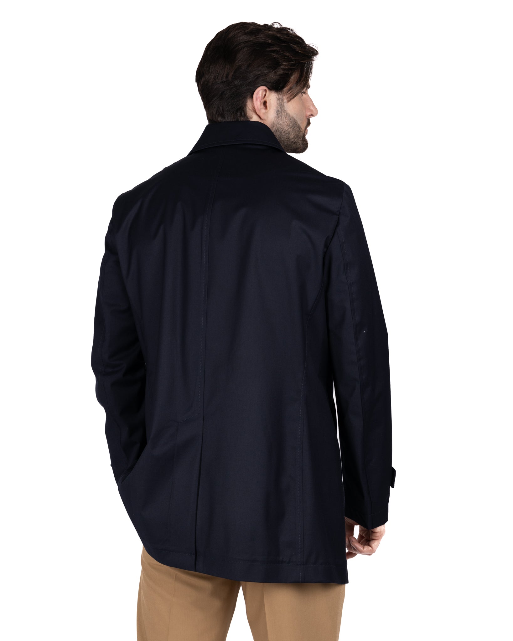 Mantova - trench bleu non doublé