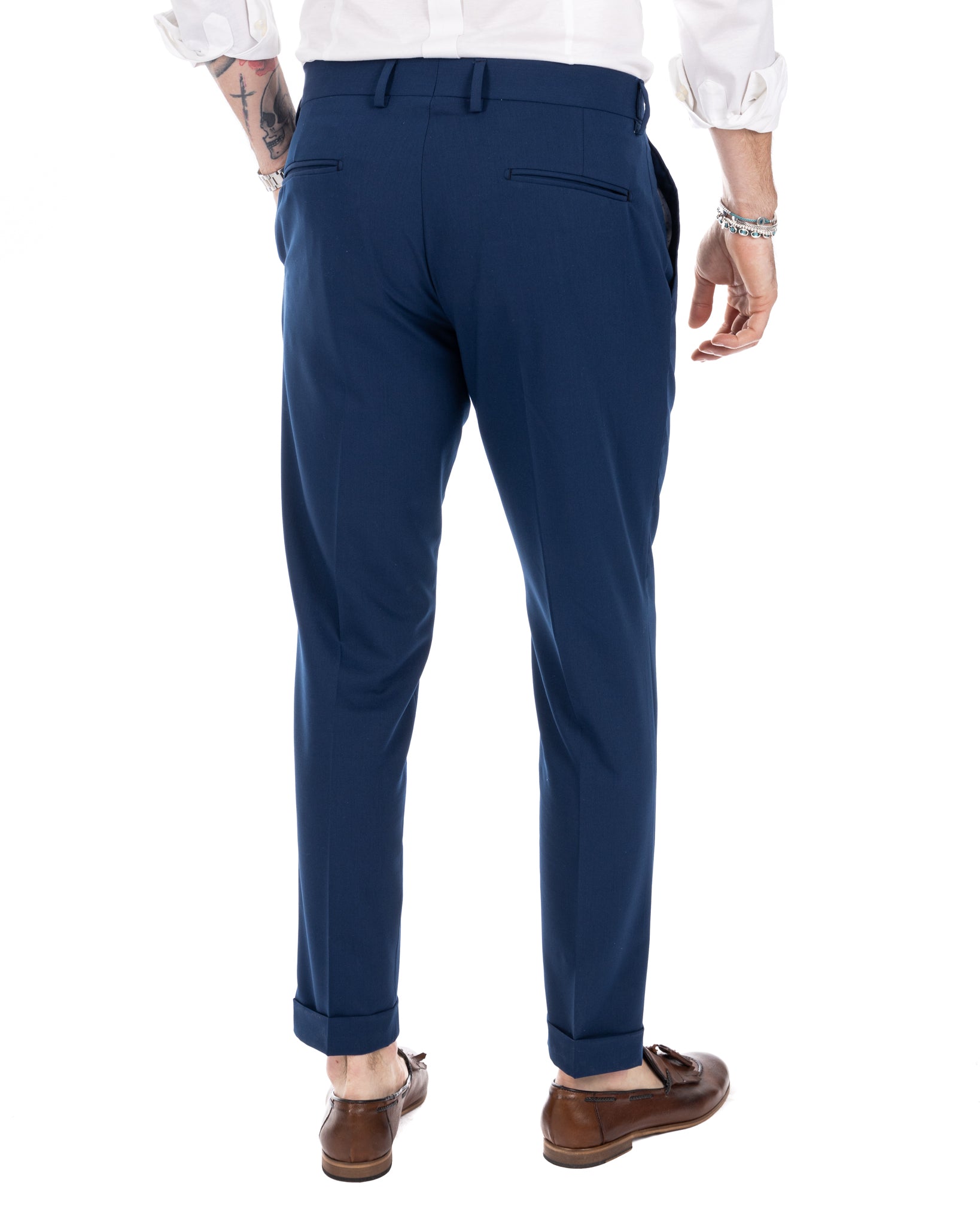 Milan - blue basic trousers