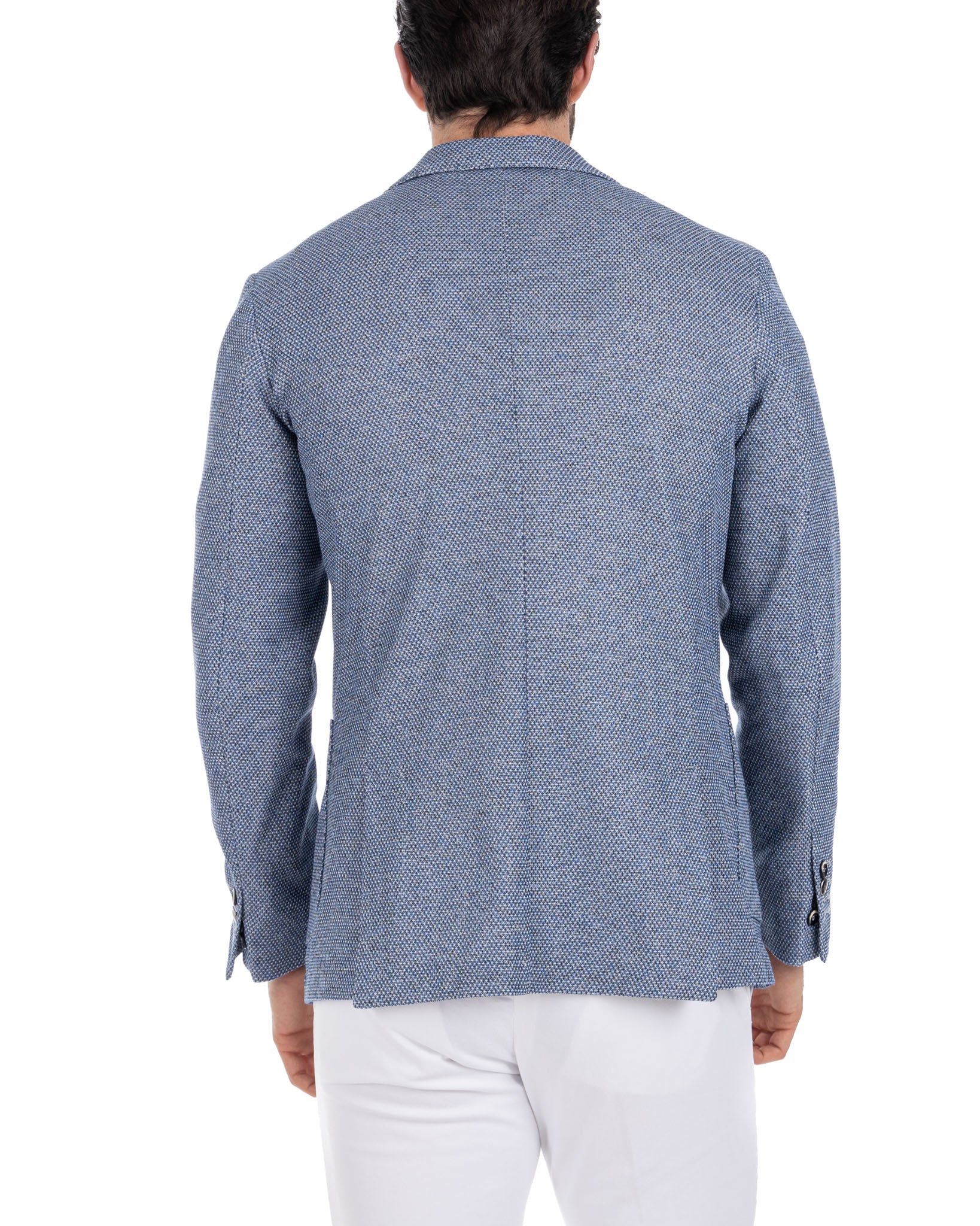 Veglie - gray rice grain single-breasted jacket