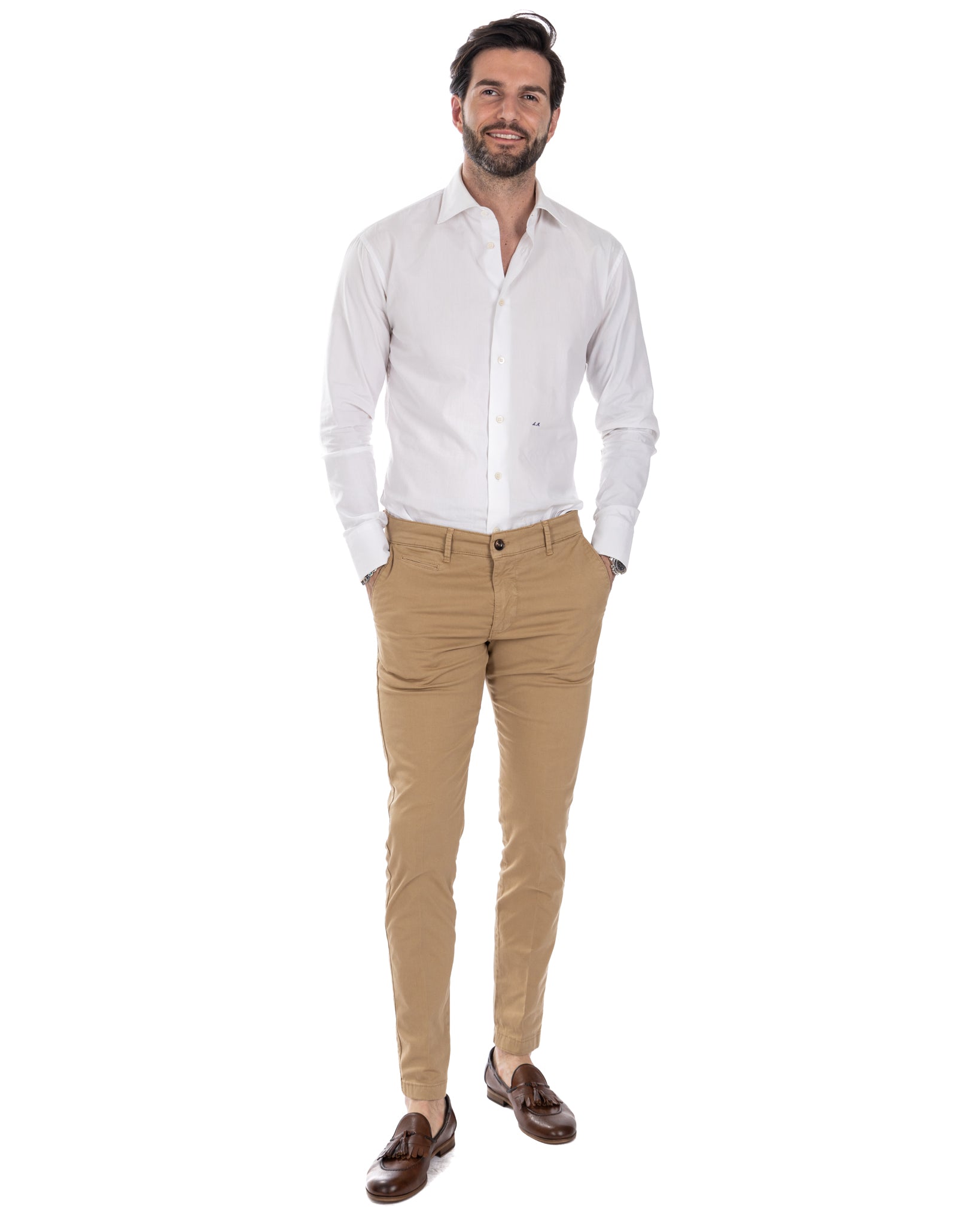 Frank - pantalone basic biscotto