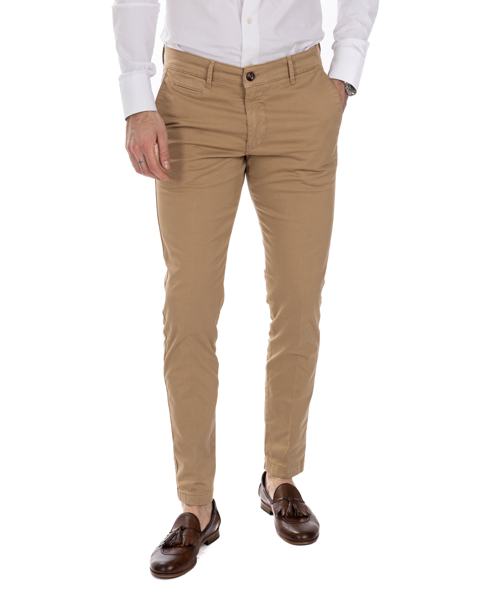 Frank - pantalone basic biscotto