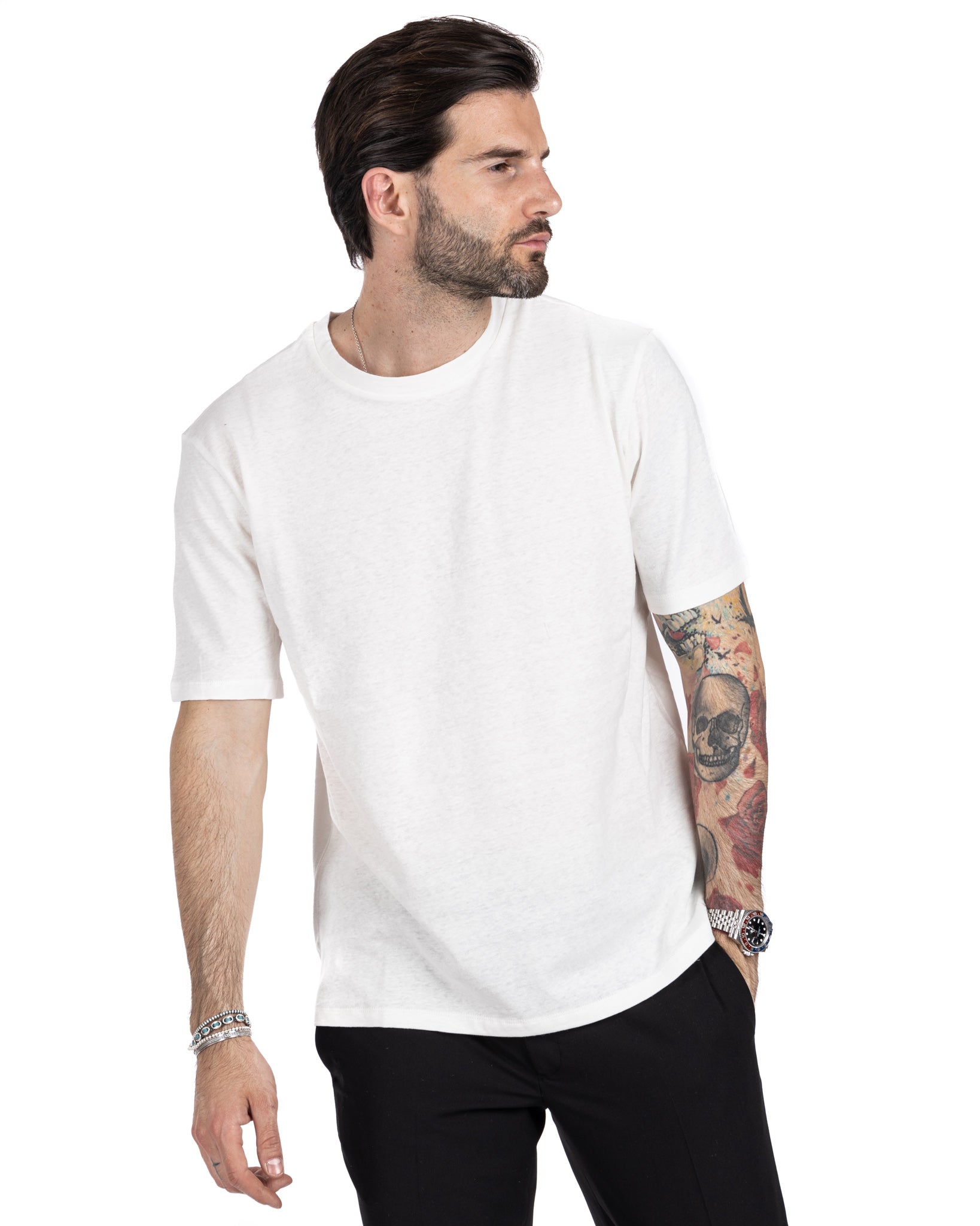 Favignana - white linen t-shirt