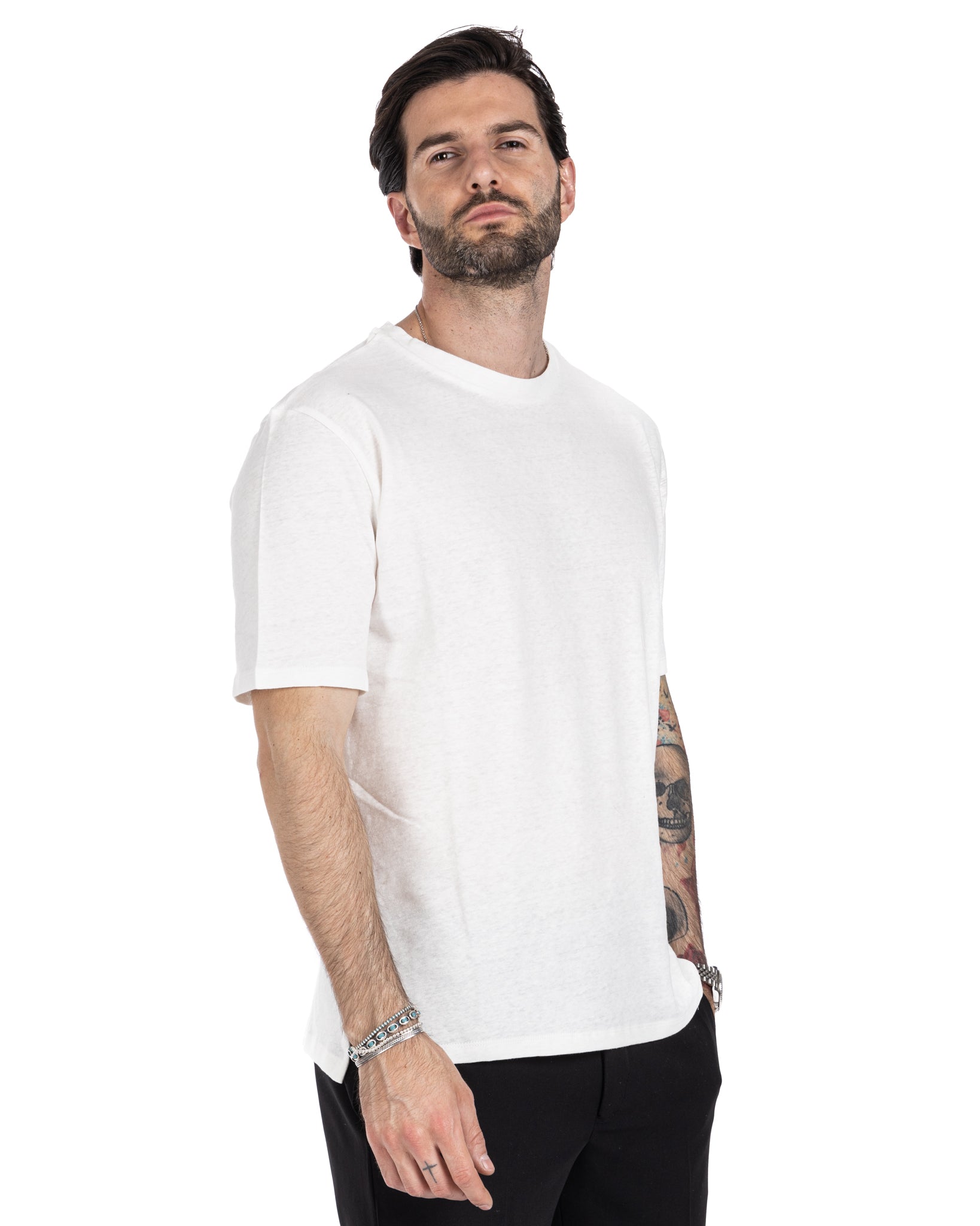Favignana - white linen t-shirt